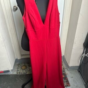 Lulu's Vibrant Red Jumpsuit- NWT